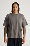 Authentics Heavy Weight Box Fit Tshirt, IRON GREY - alternate image 1