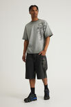 Notion Baggy Denim Short, ASHOUT BLACK/GRAPHIC - example image 3