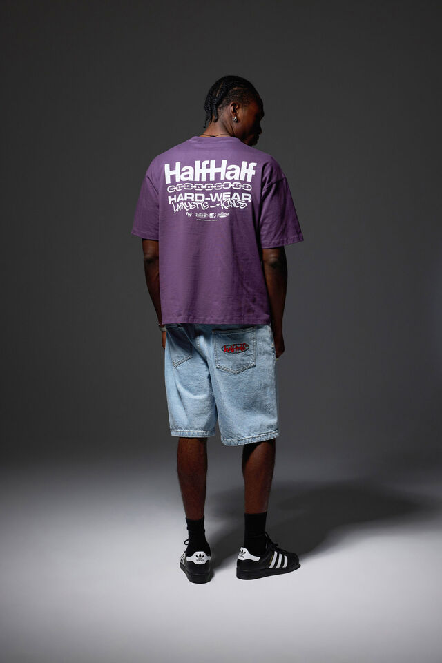 Half Half Classico Denim Short, CLEAN BLEACH