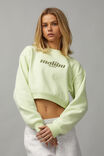 Boxy Crop Crew, WASHED LIME/MALIBU - alternate image 1