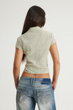 Short Sleeve Fitted Shirt, YELLOW CHECK - example image 3
