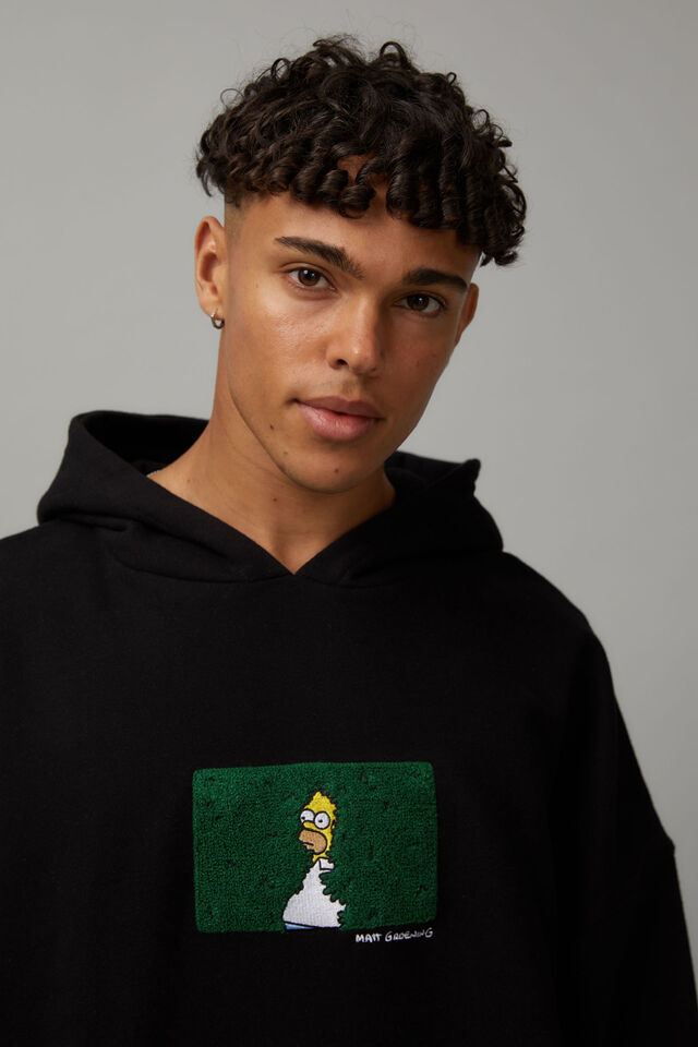 The Simpsons Baggy Hoodie, LCN SIM BLACK/HOMER HEDGE