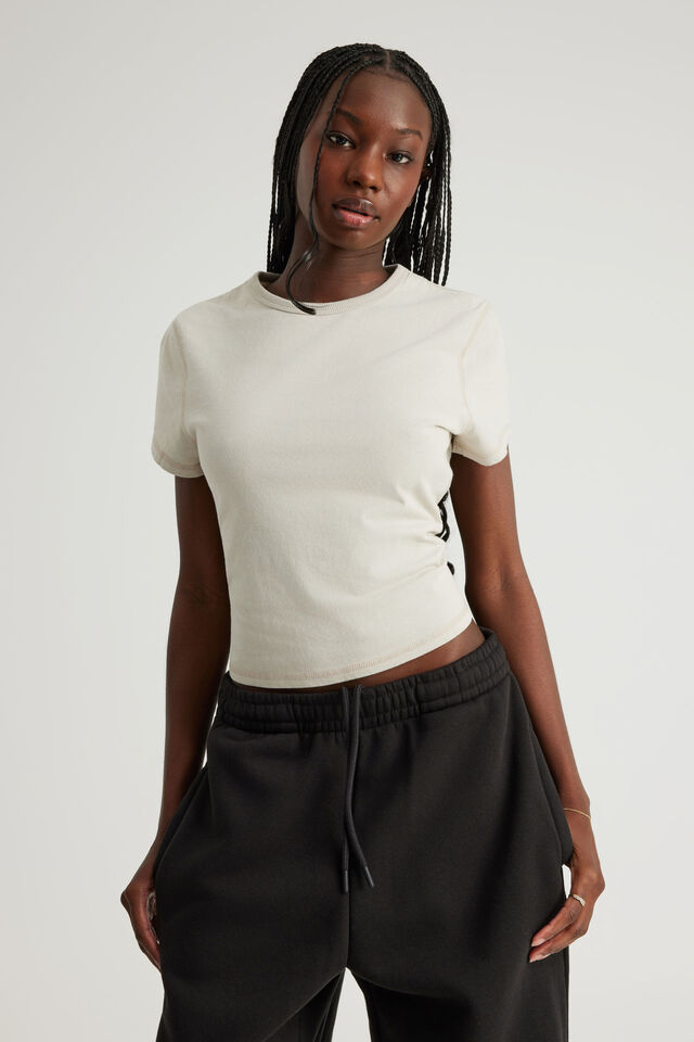 Authentics Short Sleeve Tee, PEBBLE