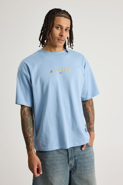 Box Fit Nba T Shirt, LCN NBA BLUE MIST/LAKERS PERPETUATING