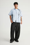 Attack On Titans Short Sleeve Shirt, LCN ATTACK TITANS BLUE W ARTWORK - example image 2