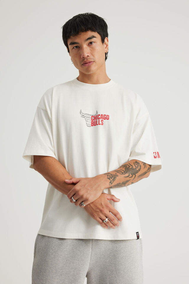 Box Fit Nba T Shirt, LCN NBA CLOUD/BULLS TRACER ICON