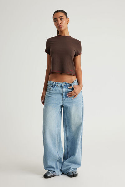 Mid Rise Baggy Jean, CYBER SKY