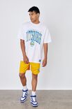 Oversized College T Shirt, LCN PIT WHITE/PITTSBURGH SHIELD