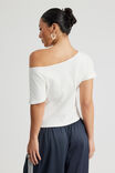 One Shoulder Graphic Tee, CLOUD - alternate image 3