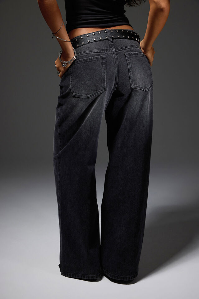 Mid Rise Baggy Jean, MIDNIGHT BLACK