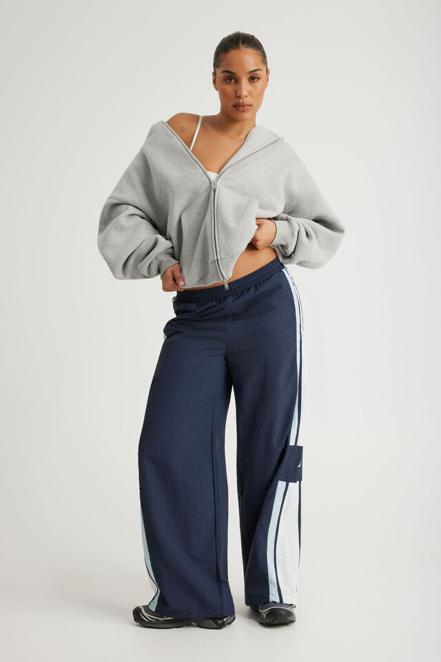 Open Gallery Baggy Nylon Track Pant, OG SEAL/ BLUE MAGIC
