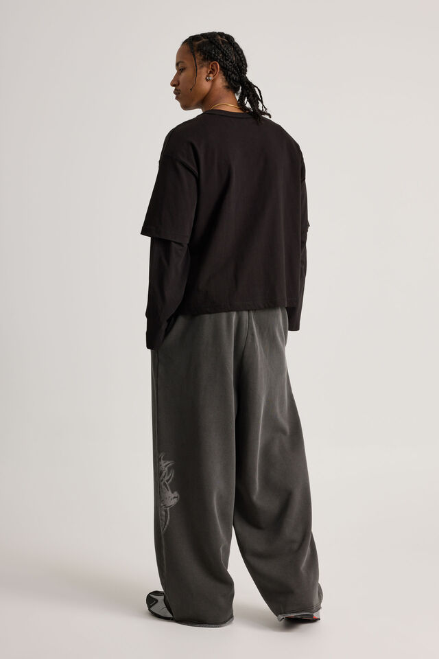 Marvel Baggy Trackpant, LCN MAR WASHED BLACK/SILVER SURFER