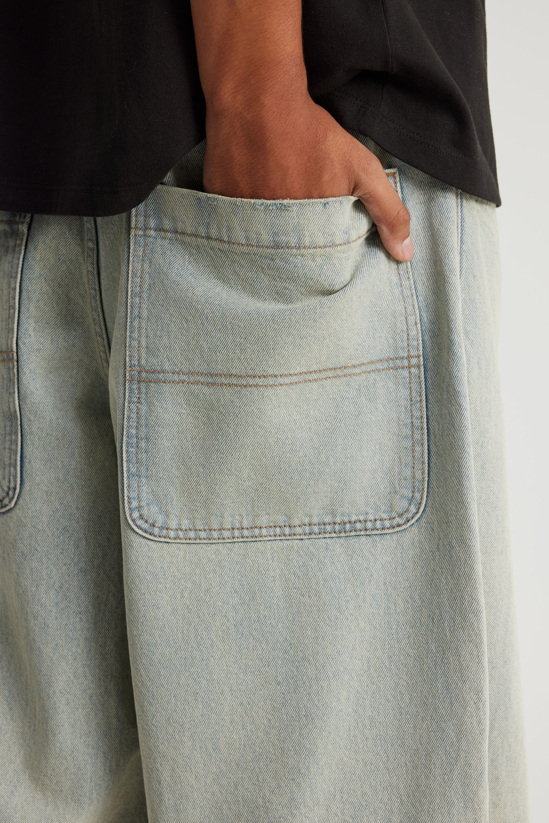 Men's Light/Pastel Blue Half Half El Grande Baggy Jean | Factorie