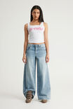 Mega Baggy Jean, CHARISMA BLUE/SKULL ANGEL WINGS - example image 3