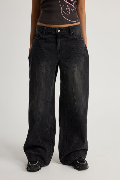 Jagger Baggy Jean, EXTREME BLACK WASH