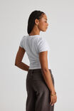 Fitted Baby Tee, GREY MARLE/LOVER - alternate image 3