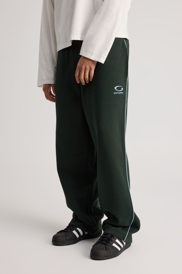 Open Gallery Baggy Track Pant, OG KELP/PIPING