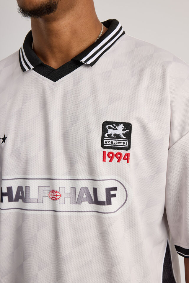 Half Half Jersey, HH VINTAGE WHITE/HALF HALF TONAL CHECK