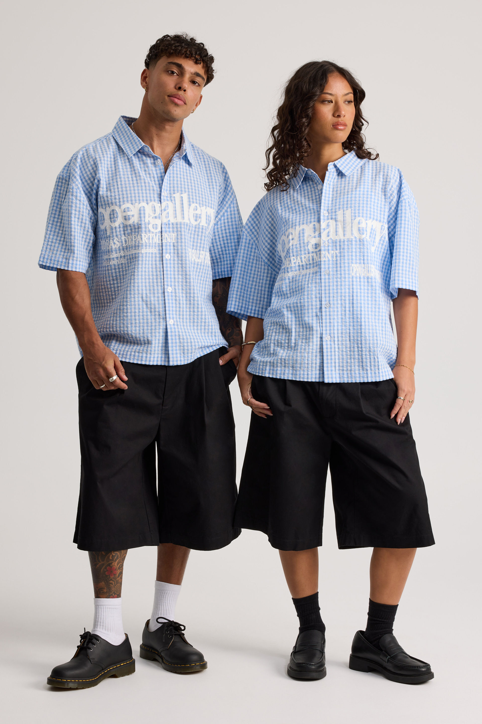 【CPGN STUDIO】NO RICH PARENTS Short Sleeve Studio Nicholson - Sanko Shirt in Dark Navy – gravitypope