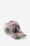 Notion Bleached Check Dad Cap, MULTI PINK CHECK - alternate image 1