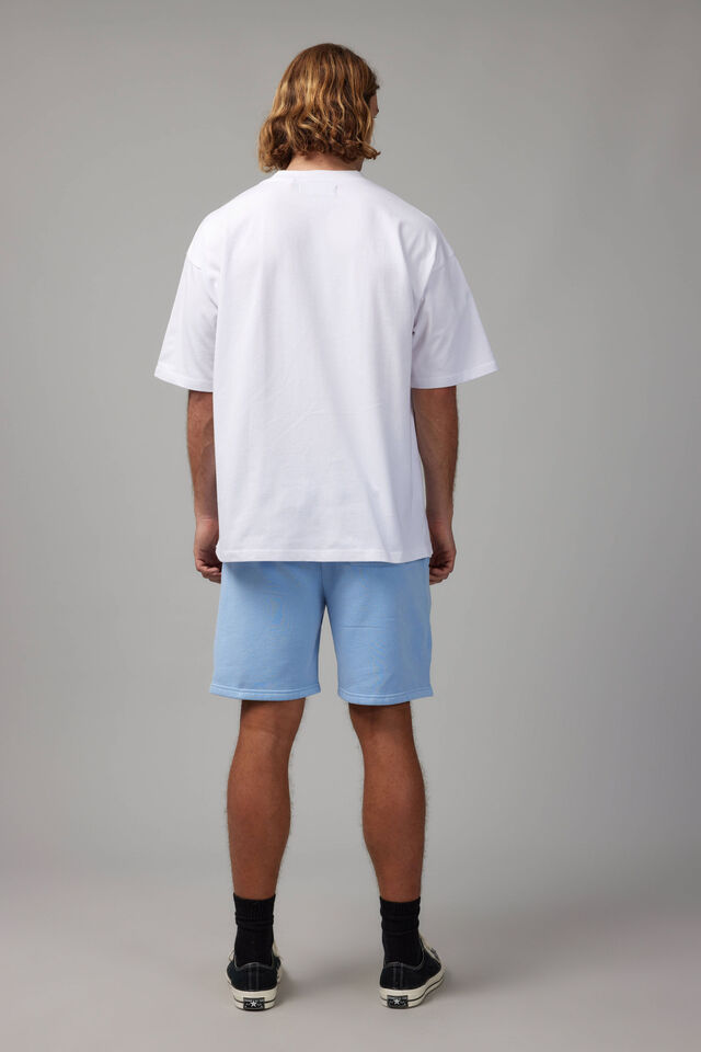 Fleece Track Short, WASHED CAROLINA BLUE