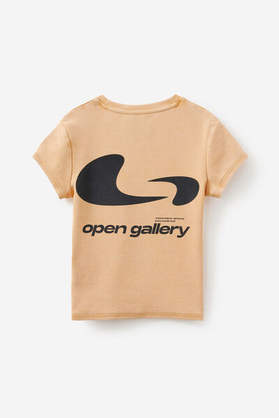 Open Gallery Fitted Tee, DUSTY TUMERIC/OG
