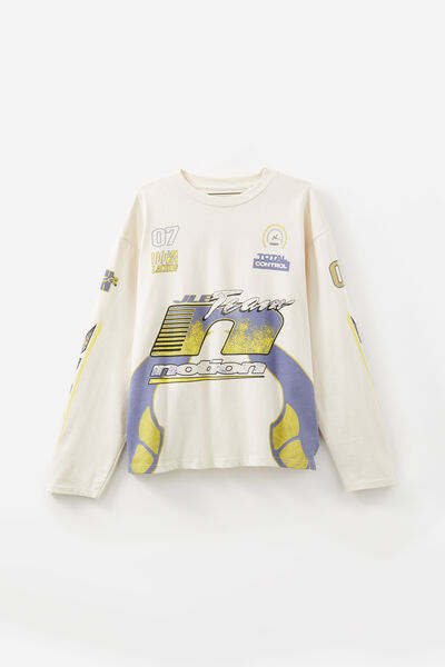 Notion Long Sleeve Box Fit Tshirt, NTN ASSORTED/MOTO CITY