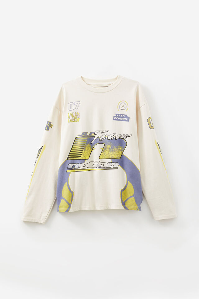 Notion Long Sleeve Box Fit Tshirt, NTN ASSORTED/MOTO CITY