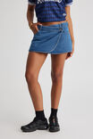 Mini Denim Skort, MID BLUE - alternate image 2