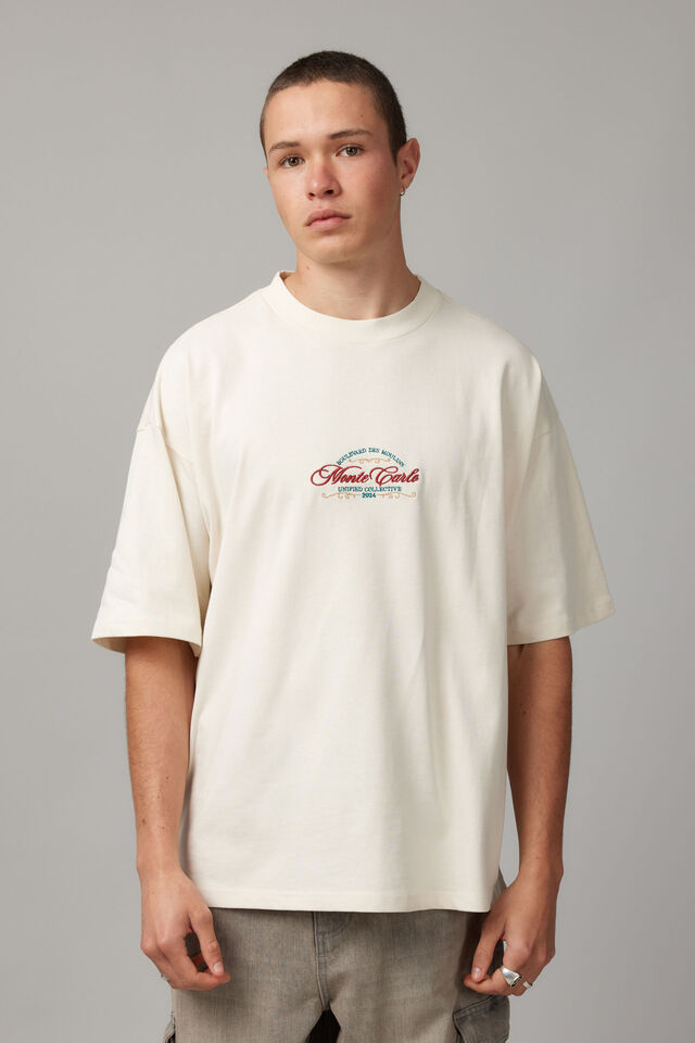 Heavy Weight Box Fit Graphic Tshirt, UC OFF WHITE/MONTE CARLO