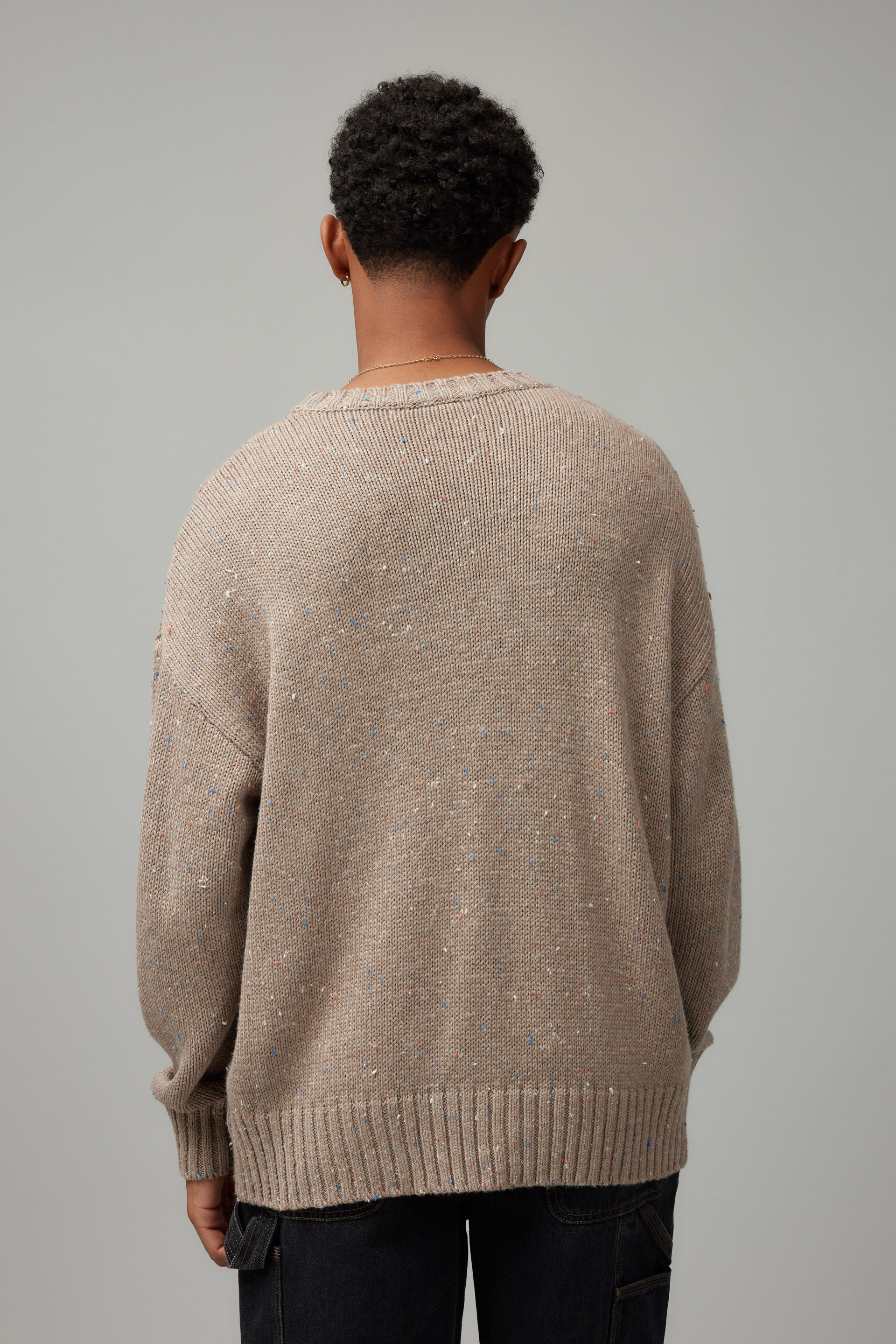 Boxy Textured Crew Knit
