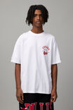 Oversized Nba T Shirt, LCN NBA WHITE/CHICAGO BULLS BASEBALL SCRIPT - alternate image 3