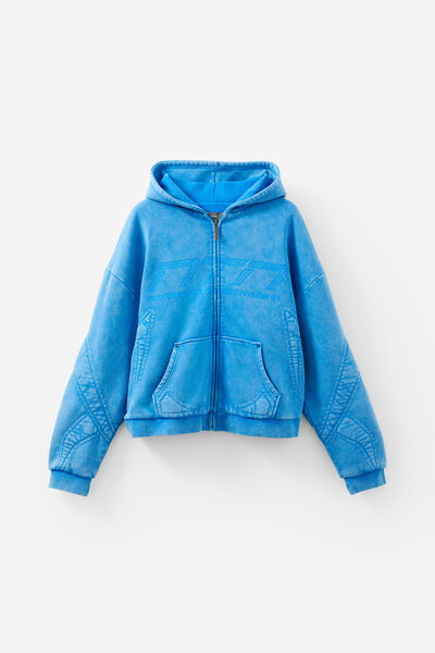 Notion Zip Thru Hoodie, NTN WASHED RACING BLUE/NOTION PERFORMANCE