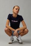 Licensed Cropped Fitted Graphic Tee, LCN MT NO DOUBT / NAVY - alternate image 5