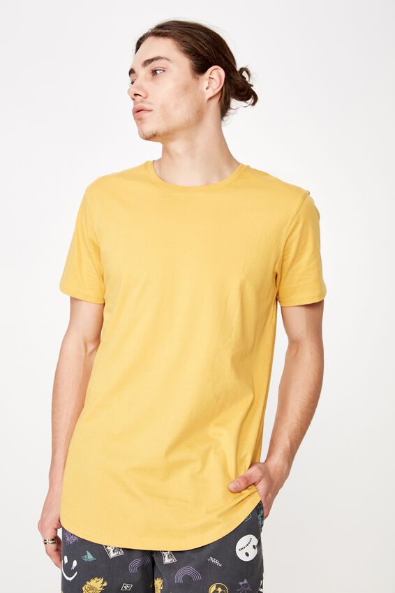 Curved T Shirt, CHEDDAR