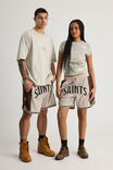 Nfl Basketball Short, LCN NFL BEIGE CEDAR/SAINTS PANELLED - alternate image 2