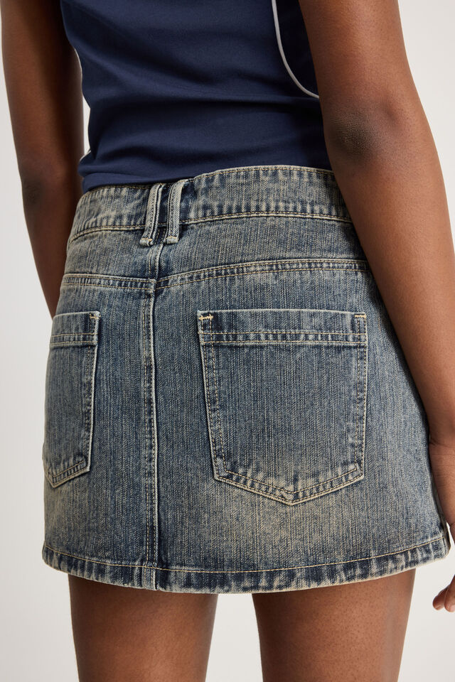 Everyday Denim Skirt, SUNSET INDIGO