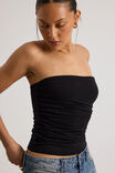 Leni Longline Gathered Bandeau, BLACK - alternate image 4