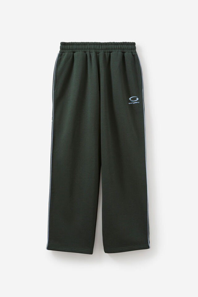 Open Gallery Baggy Track Pant, OG KELP/PIPING
