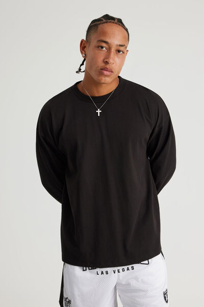 Authentics Long Sleeve Tshirt, BLACK