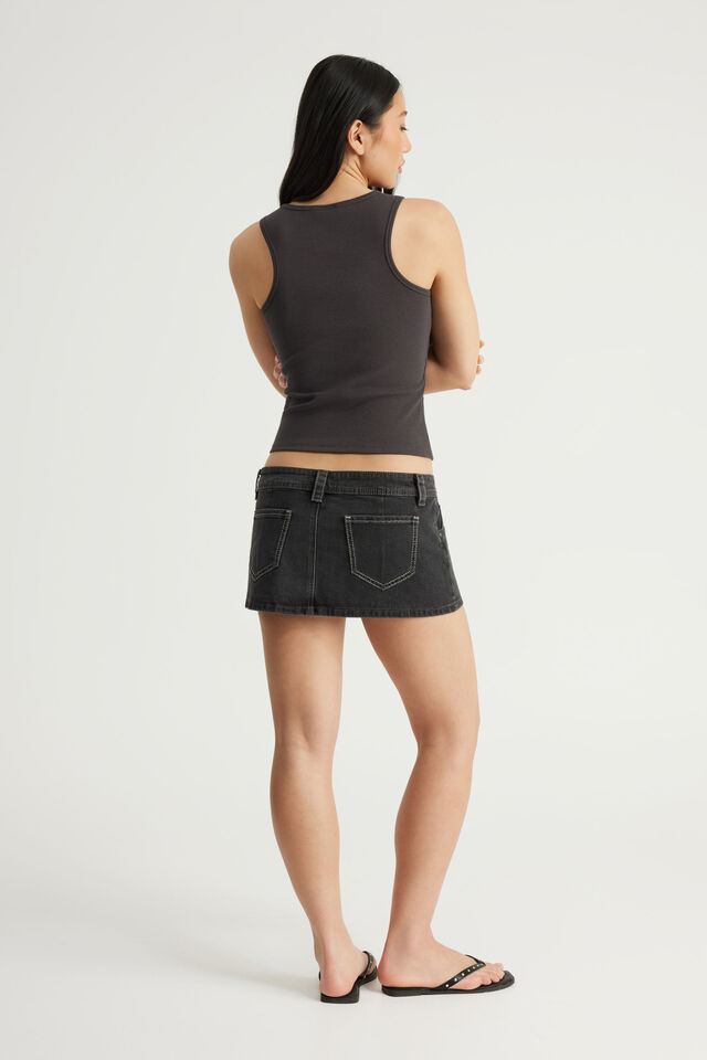 Plastics Micro Skirt, MATRIX BLACK