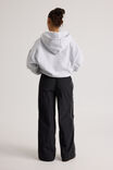 Freya Wide Leg  Woven Sporty Trackpant, BLACK - alternate image 3
