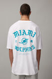 Oversized Nfl T Shirt, LCN NFL WHITE/DOLPHINS GOTHIC - alternate image 2