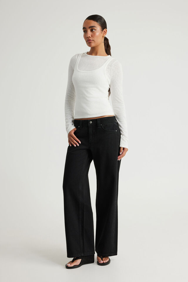 Luca Low Rise Jean, BLACK NO.1