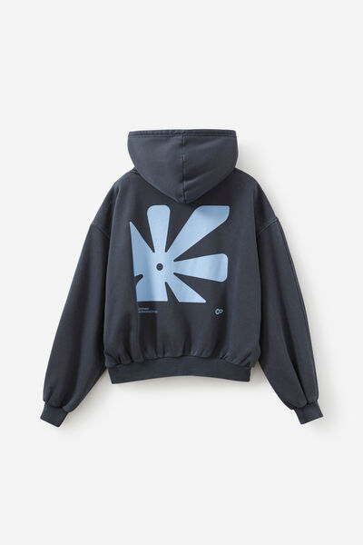 Open Gallery Boxy Hoodie, ICED LAGOON/ OG BLUE MIST