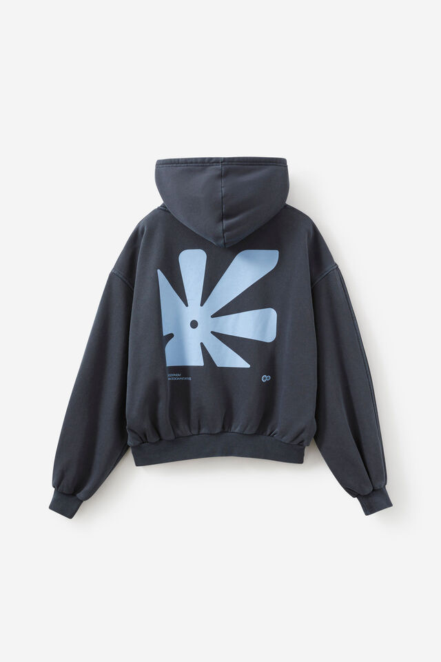 Open Gallery Boxy Hoodie, ICED LAGOON/ OG BLUE MIST