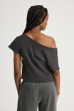 One Shoulder Graphic Tee, PHANTOM - alternate image 3