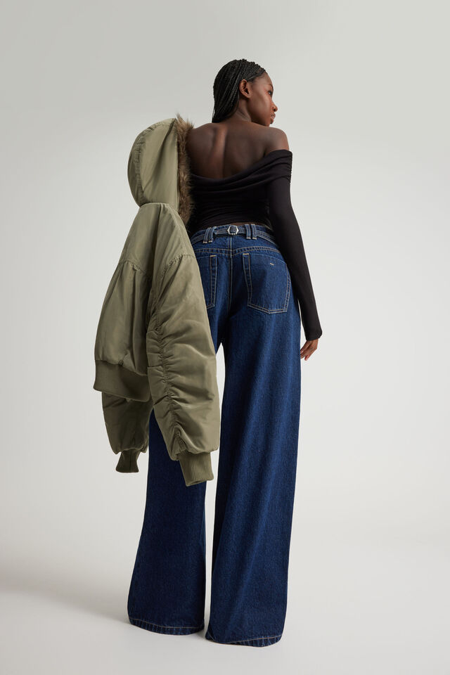 Mid Rise Baggy Jean, RINSED INDIGO