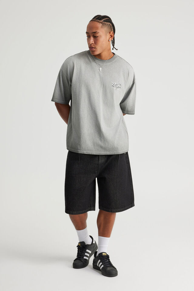 Notion Vintage Graphic Tshirt, NTN WASHED IRON/SPIKEY LOGO CHROME