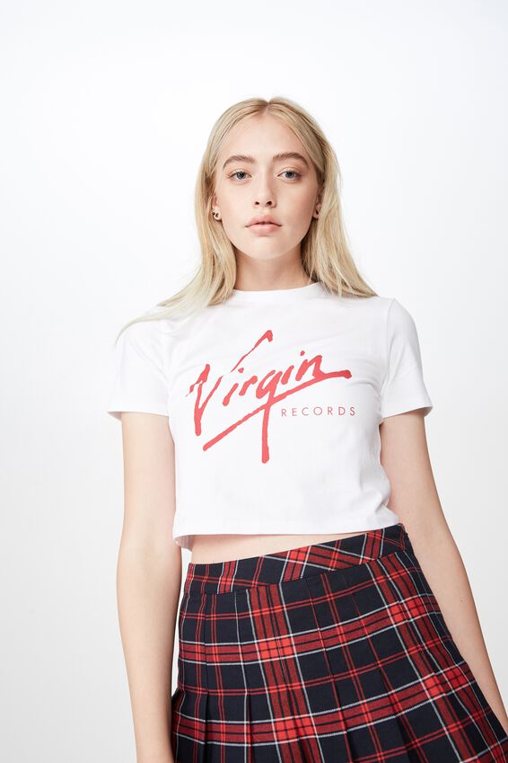 License Fitted Graphic T Shirt, WHITE/VIRGIN